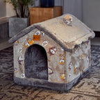 Foldable Enclosed Pet Cave House — 13 Designs, S/M/L, Self-Warming - Che Cose Belle