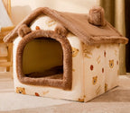 Foldable Enclosed Pet Cave House — 13 Designs, S/M/L, Self-Warming - Che Cose Belle