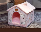 Foldable Enclosed Pet Cave House — 13 Designs, S/M/L, Self-Warming - Che Cose Belle