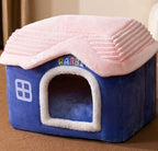 Foldable Enclosed Pet Cave House — 13 Designs, S/M/L, Self-Warming - Che Cose Belle