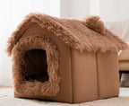 Foldable Enclosed Pet Cave House — 13 Designs, S/M/L, Self-Warming - Che Cose Belle