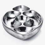 Football Tailgate Superbowl Serving Bowl Silver Brass Snack - Che Cose Belle