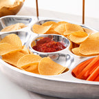 Football Tailgate Superbowl Serving Bowl Silver Brass Snack - Che Cose Belle