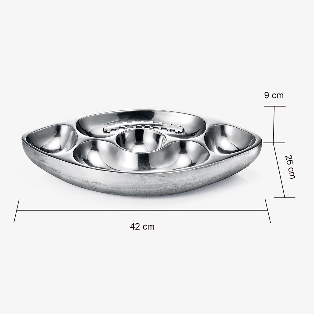 Football Tailgate Superbowl Serving Bowl Silver Brass Snack - Che Cose Belle