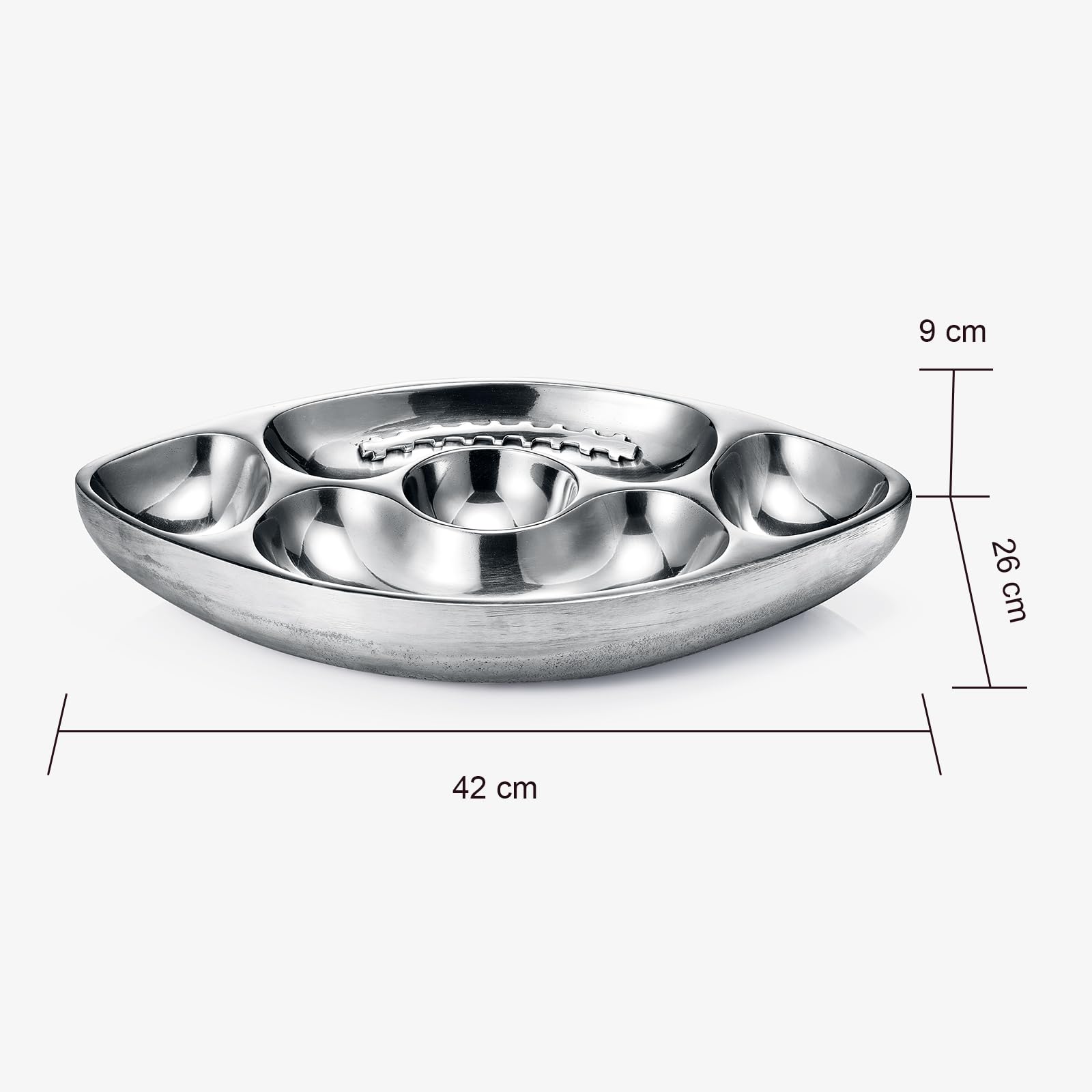 Football Tailgate Superbowl Serving Bowl Silver Brass Snack - Che Cose Belle