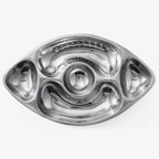 Football Tailgate Superbowl Serving Bowl Silver Brass Snack - Che Cose Belle