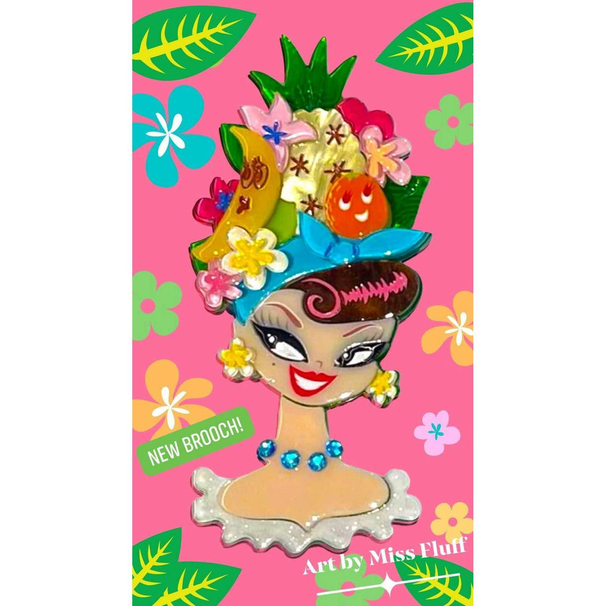 Forbidden Fruits Brooch by Miss Fluff x Lipstick & Chrome - Che Cose Belle