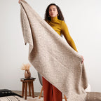 Forest Night Handwoven Neutral Cashmere Merino Scarf - Che Cose Belle