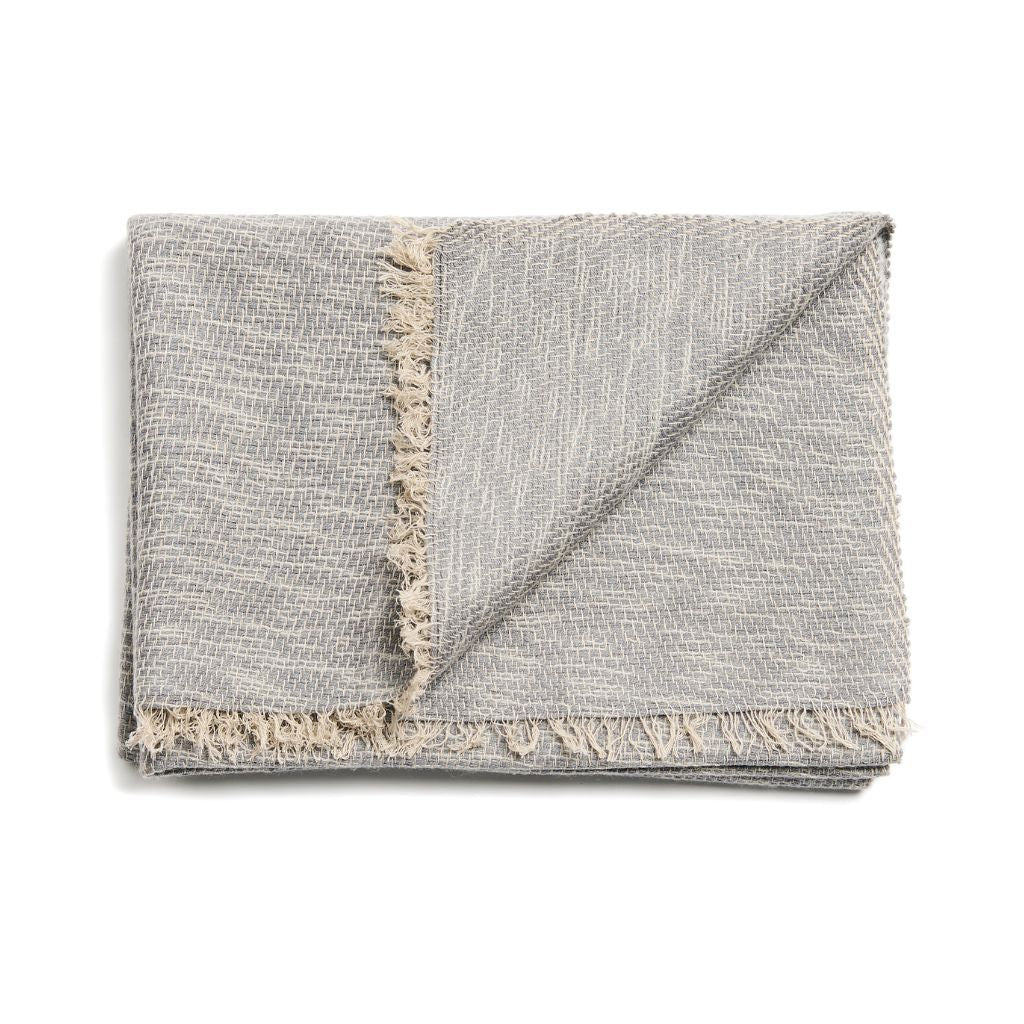 Forest Night Handwoven Neutral Cashmere Merino Scarf - Che Cose Belle