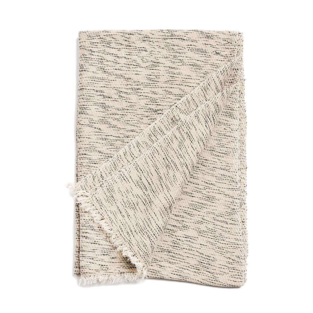 Forest Night Handwoven Neutral Cashmere Merino Scarf - Che Cose Belle