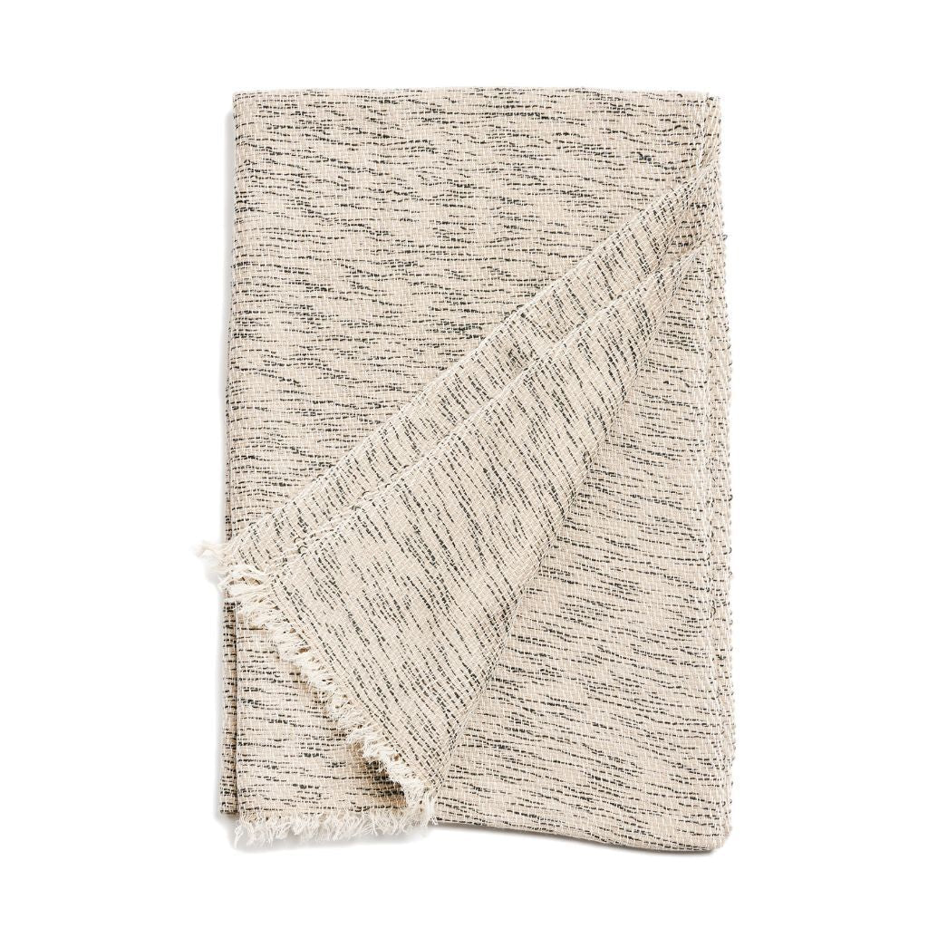 Forest Night Handwoven Neutral Cashmere Merino Scarf - Che Cose Belle