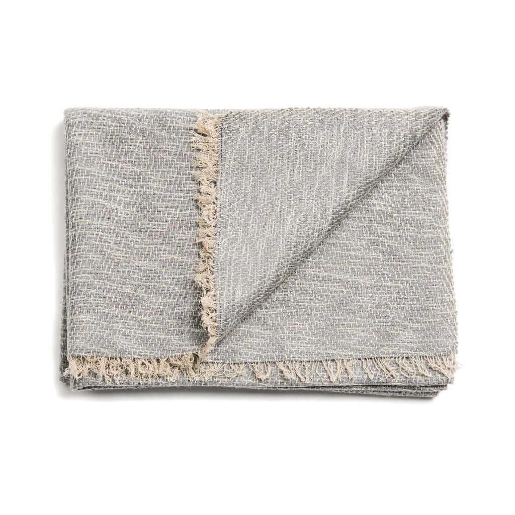 Forest Night Handwoven Neutral Cashmere Merino Scarf - Che Cose Belle