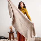 Forest Night Handwoven Neutral Cashmere Merino Scarf - Che Cose Belle