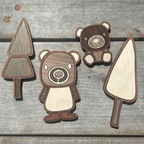 Forest Wood Magnet Set - Che Cose Belle