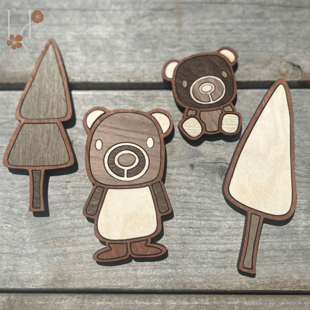 Forest Wood Magnet Set - Che Cose Belle