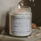 Forever and Always Soy Candle - Clear Jar - 9 oz - Che Cose Belle