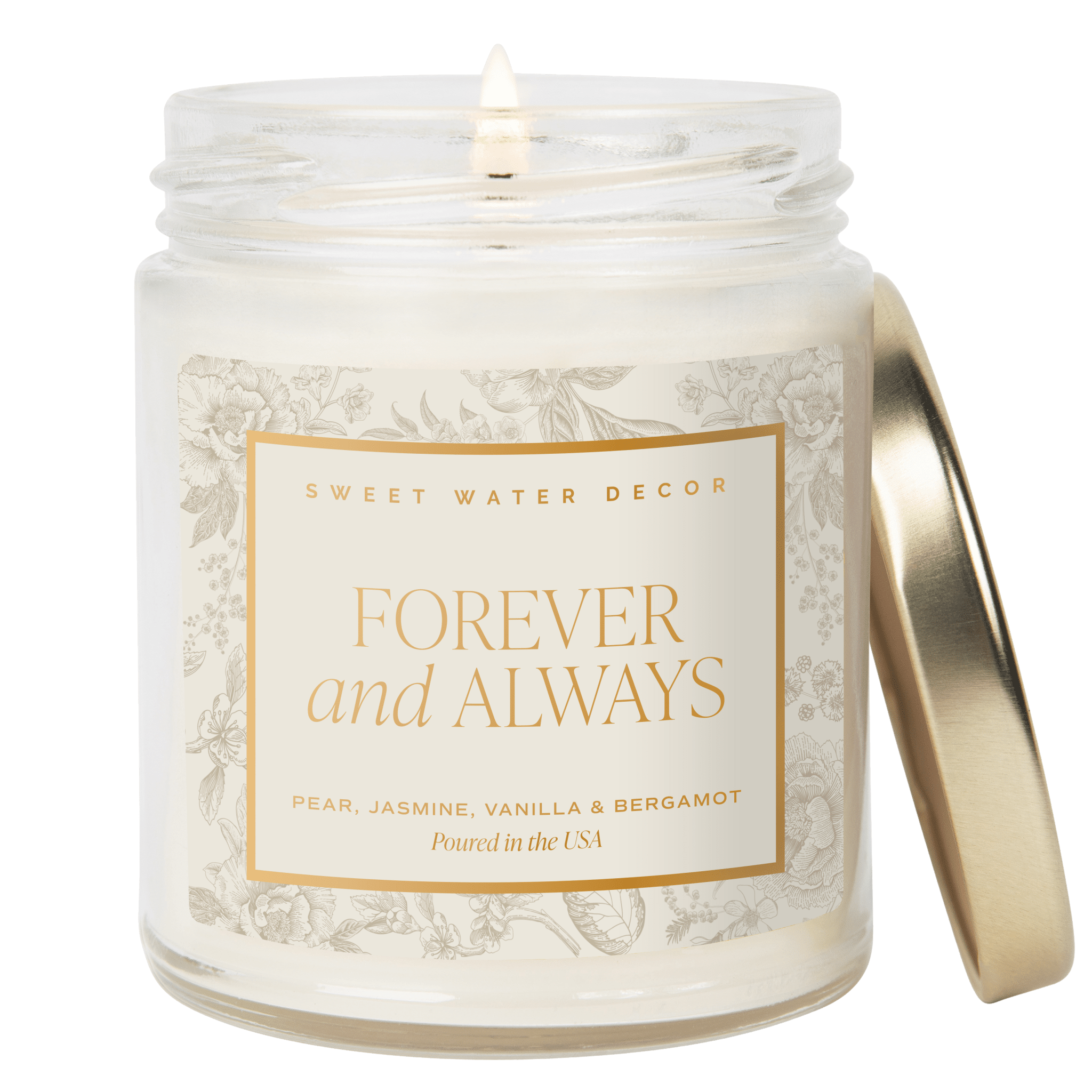 Forever and Always Soy Candle - Clear Jar - 9 oz - Che Cose Belle