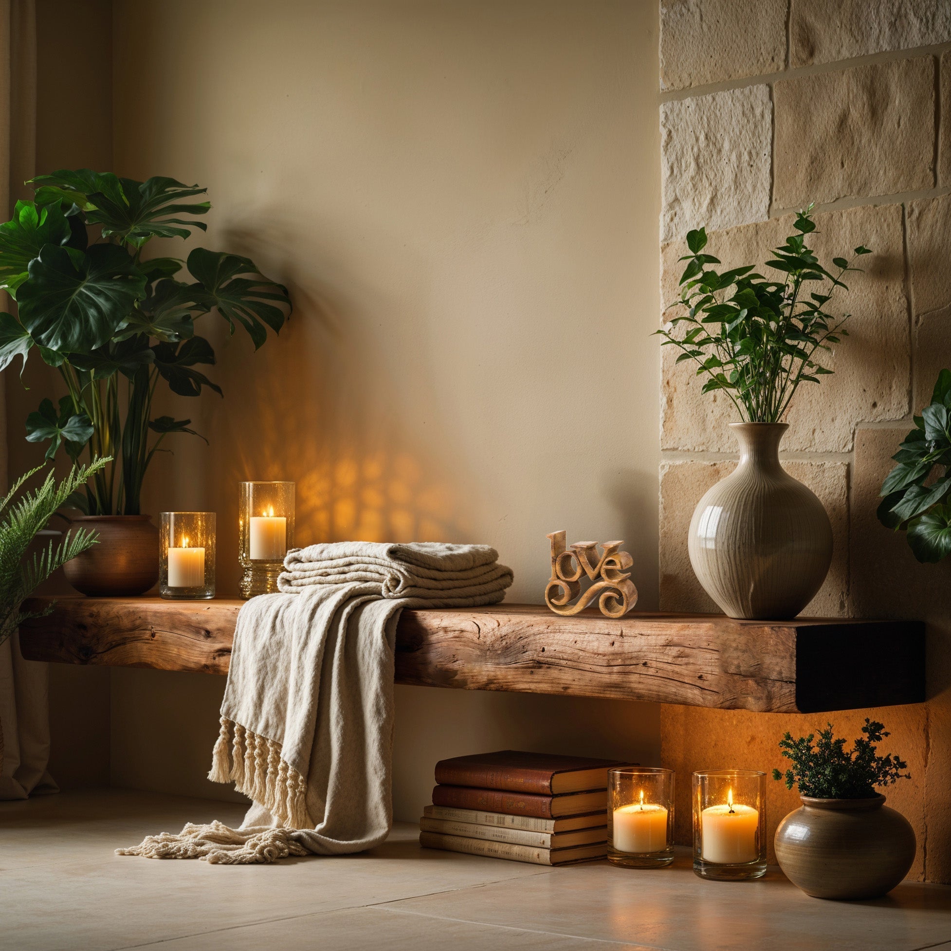 Forever Bloom – Hand - Carved Wooden Sculpture, Handmade Decorative Home Art - Che Cose Belle