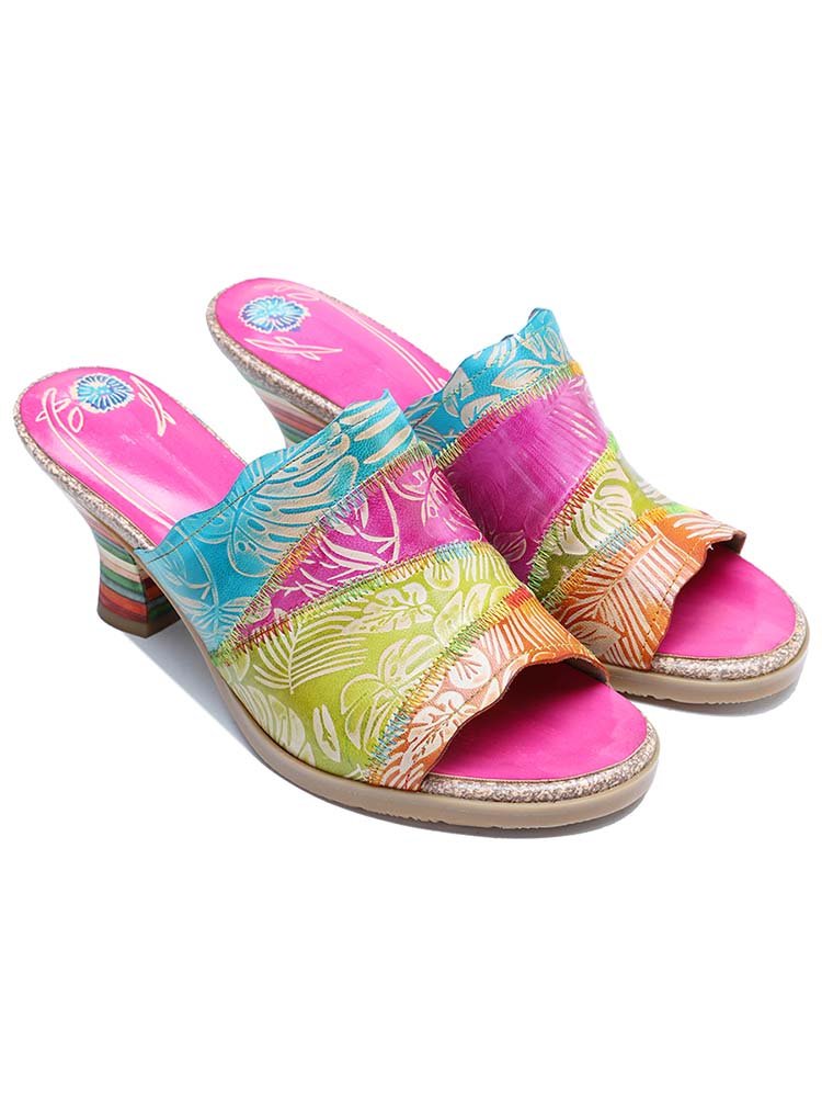 Four Color Splicing Slippers - Che Cose Belle