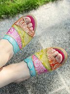 Four Color Splicing Slippers - Che Cose Belle