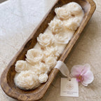 Four Seasons Floral Wooden Dough Bowl Candle - Che Cose Belle