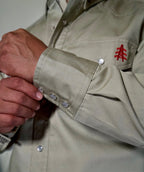 FR Western Style Pearl Snap - Khaki - Che Cose Belle