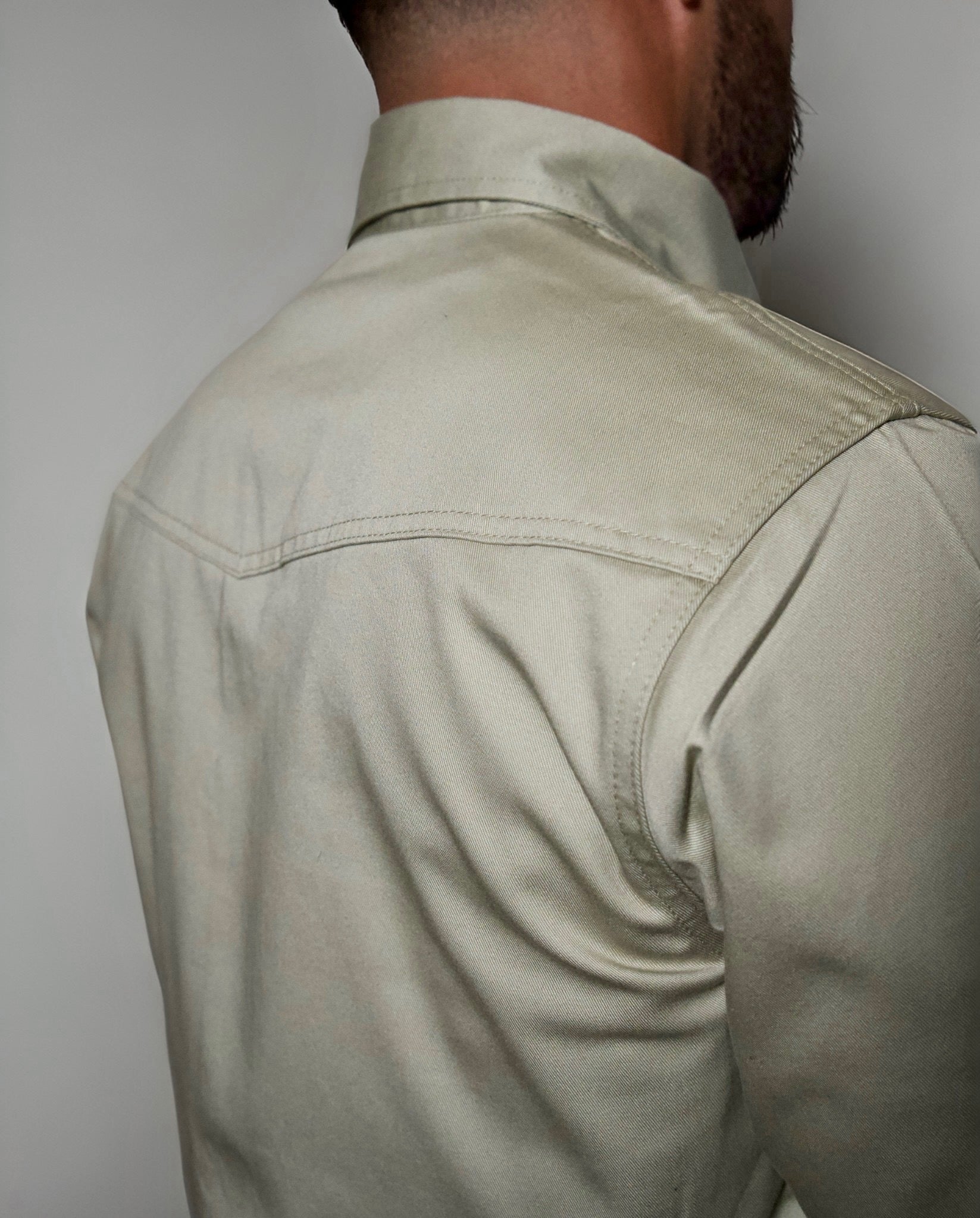 FR Western Style Pearl Snap - Khaki - Che Cose Belle
