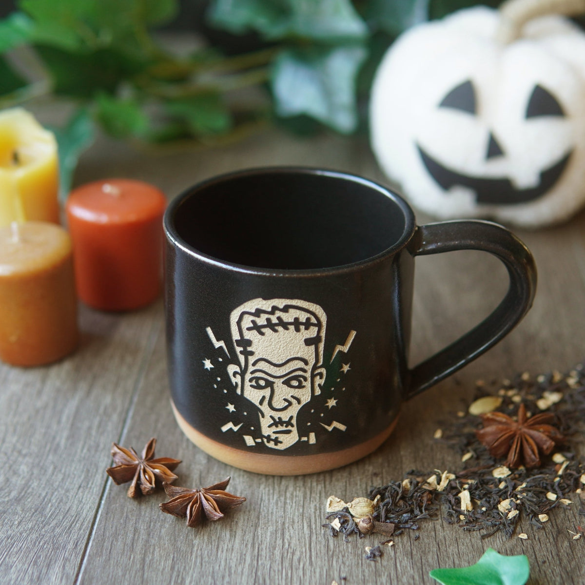 Frankenstein Mug, Farmhouse Style Handmade Pottery - Che Cose Belle