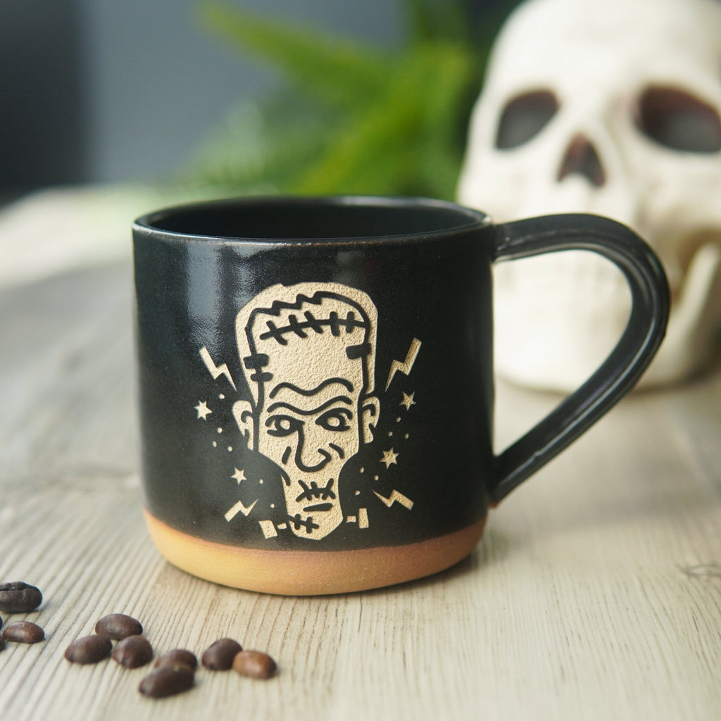 Frankenstein Mug, Farmhouse Style Handmade Pottery - Che Cose Belle