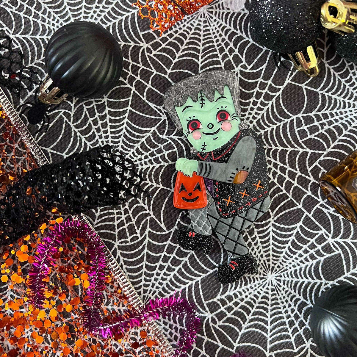 Frankenstomp Brooch by Johanna Parker x Lipstick & Chrome - Che Cose Belle