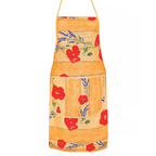 French kitchen apron - 100% Cotton - Poppies yellow | Tissus Toselli - Che Cose Belle