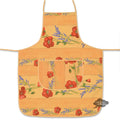 French kitchen apron - 100% Cotton - Poppies yellow | Tissus Toselli - Che Cose Belle