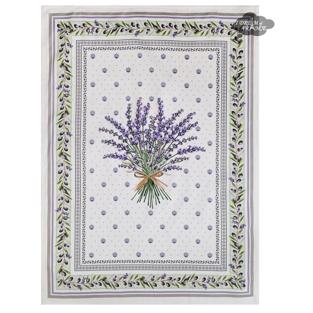 French kitchen towel - Printed cotton - Lauris natural | Tissus Toselli - Che Cose Belle