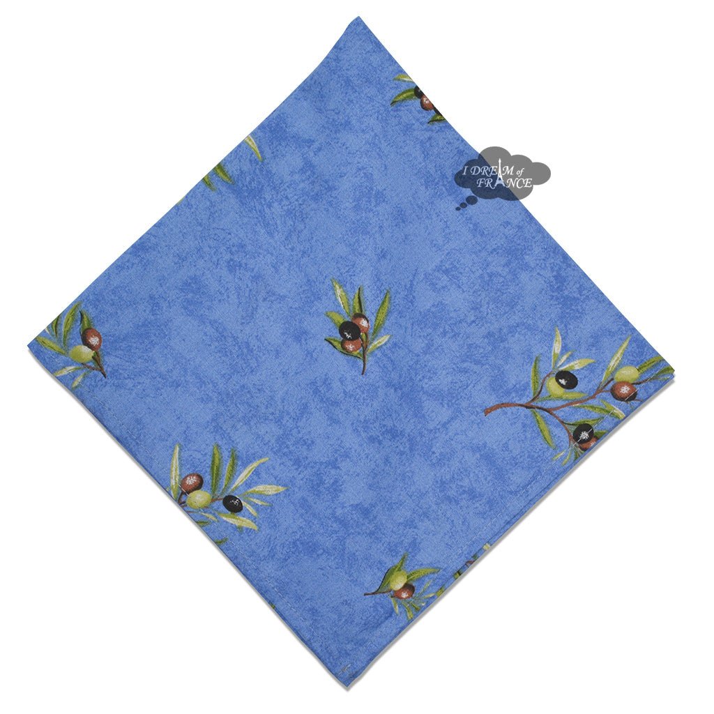 French Provencal napkin - Cotton - Clos des Oliviers blue | Label France - Che Cose Belle