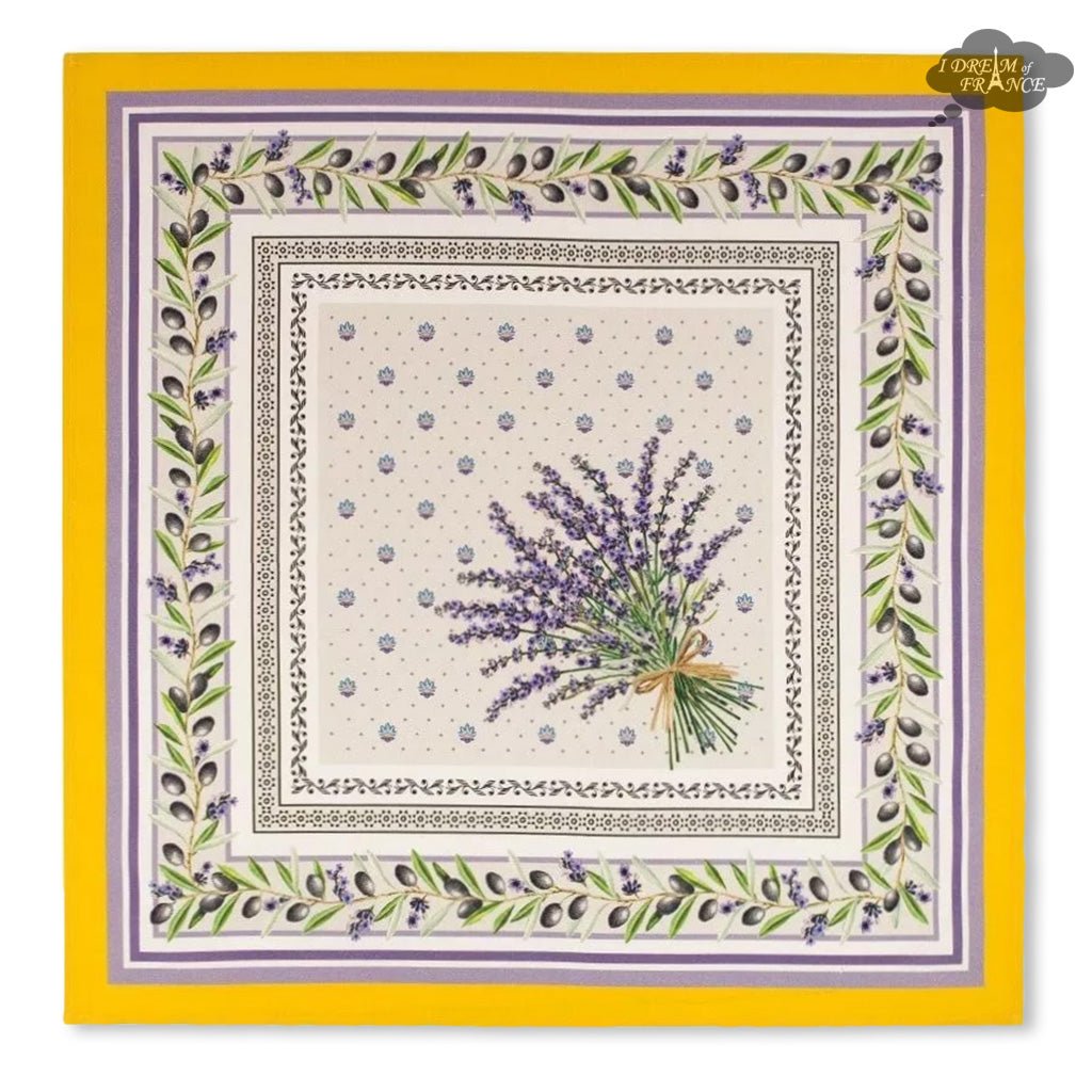 French Provencal napkin - Cotton - Lauris yellow | Tissus Toselli - Che Cose Belle
