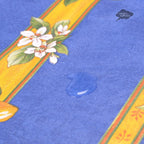 French Provencal tablecloth - Acrylic coated cotton, Spill - proof - 58" square - Lemons blue | Tissus Toselli - Che Cose Belle