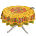 French Provencal tablecloth - Polyester - Stain - resistant - 70" round - Tournesol red | Provence Imports - Che Cose Belle