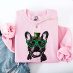 Frenchie, French Bulldog, Adorable Dog, St Patrick's Day, Lucky, Irish Sweatshirt - Che Cose Belle