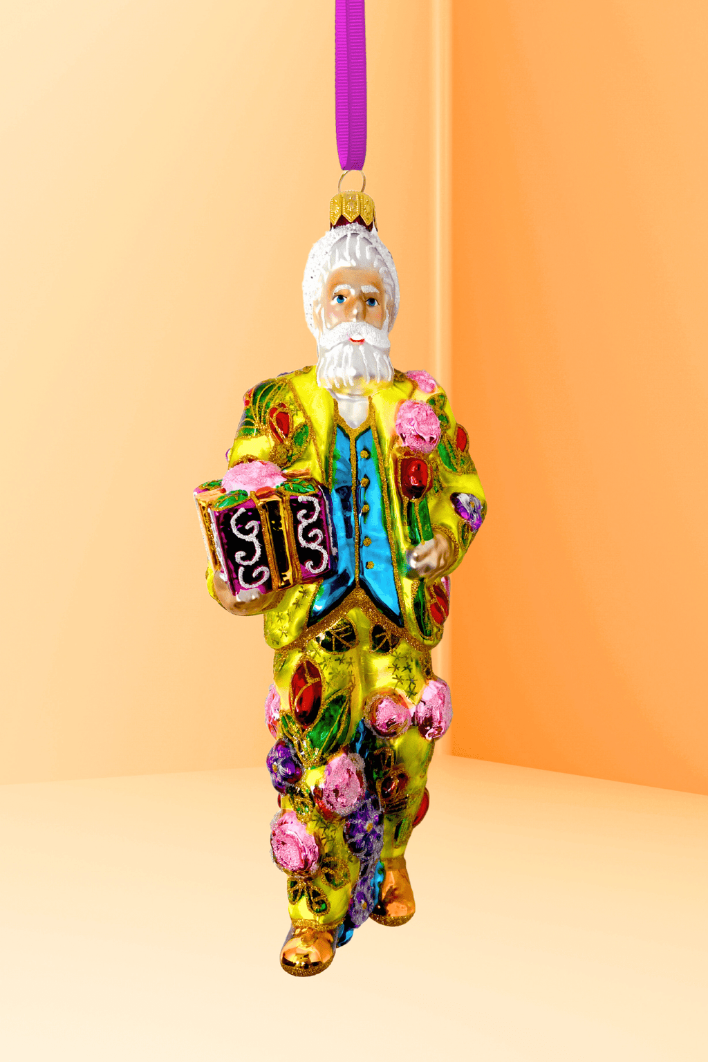 Fresh Squeezed Santa Polish Glass Ornament - Che Cose Belle