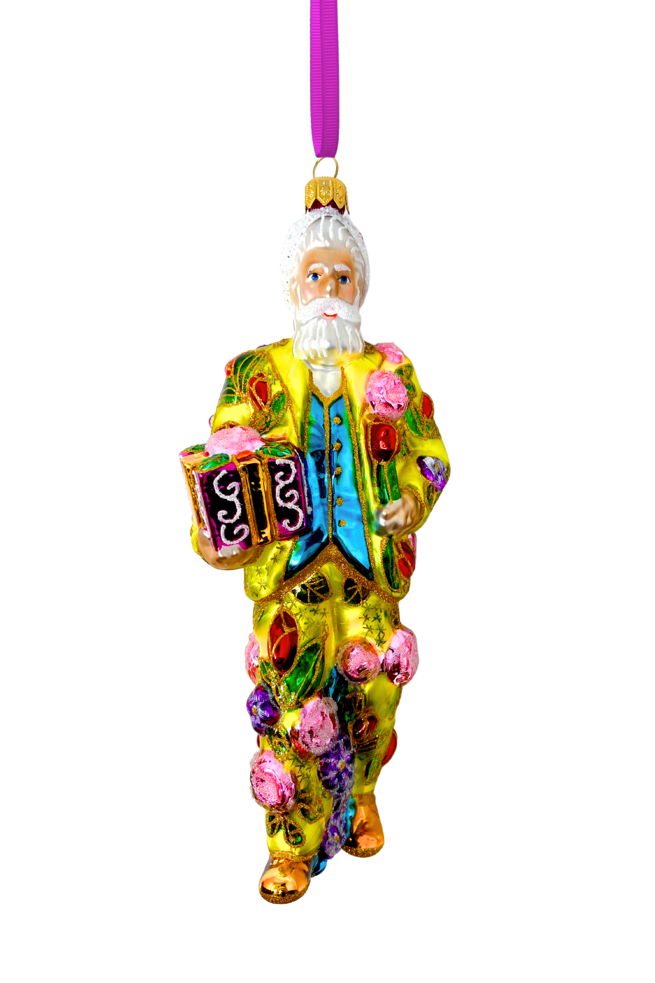 Fresh Squeezed Santa Polish Glass Ornament - Che Cose Belle