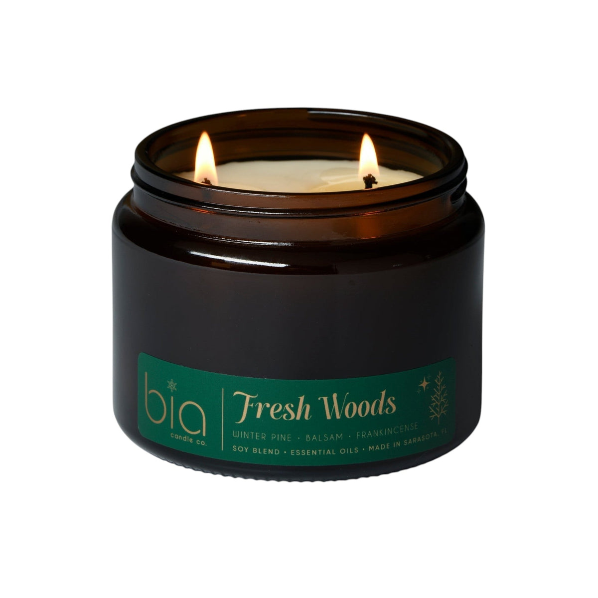 Fresh Woods Holiday Soy Blend Candle — Christmas Tree, Pine & Balsam - Che Cose Belle