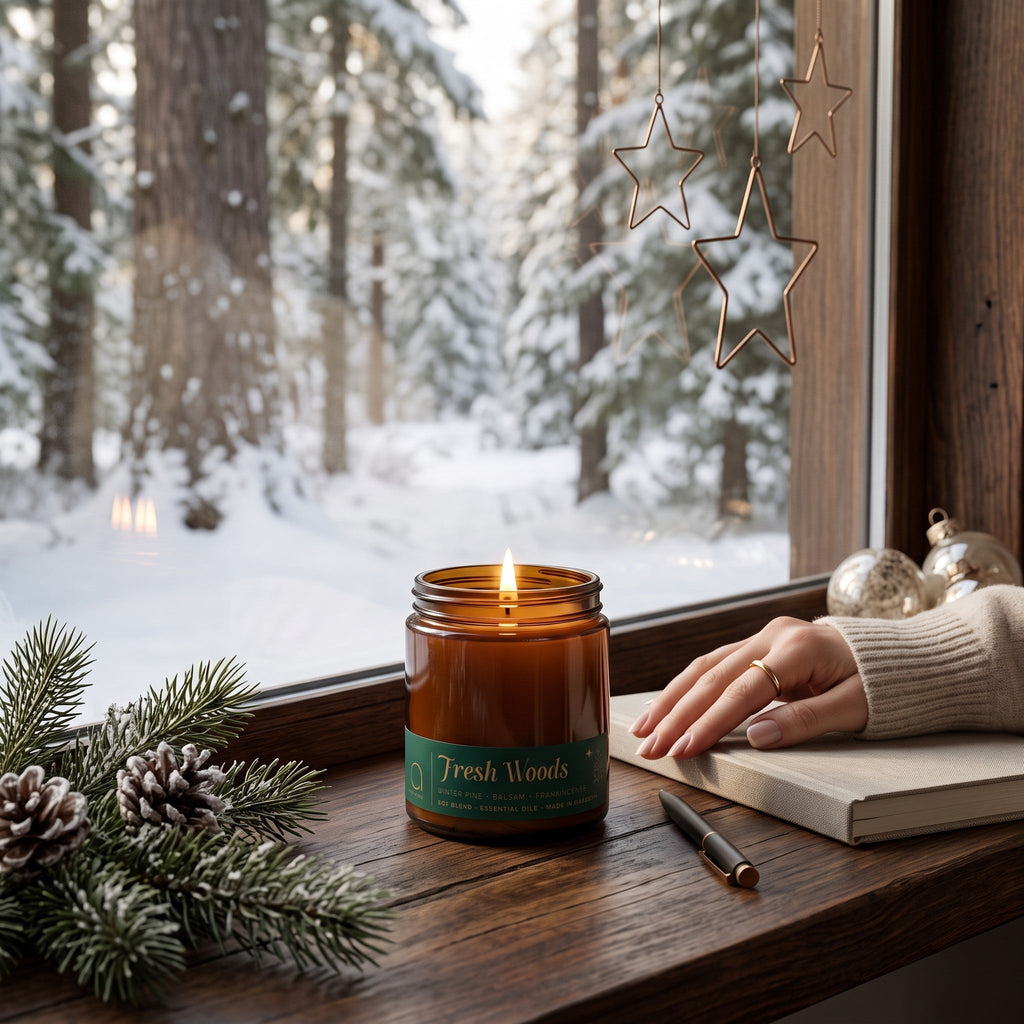 Fresh Woods Holiday Soy Blend Candle — Christmas Tree, Pine & Balsam - Che Cose Belle