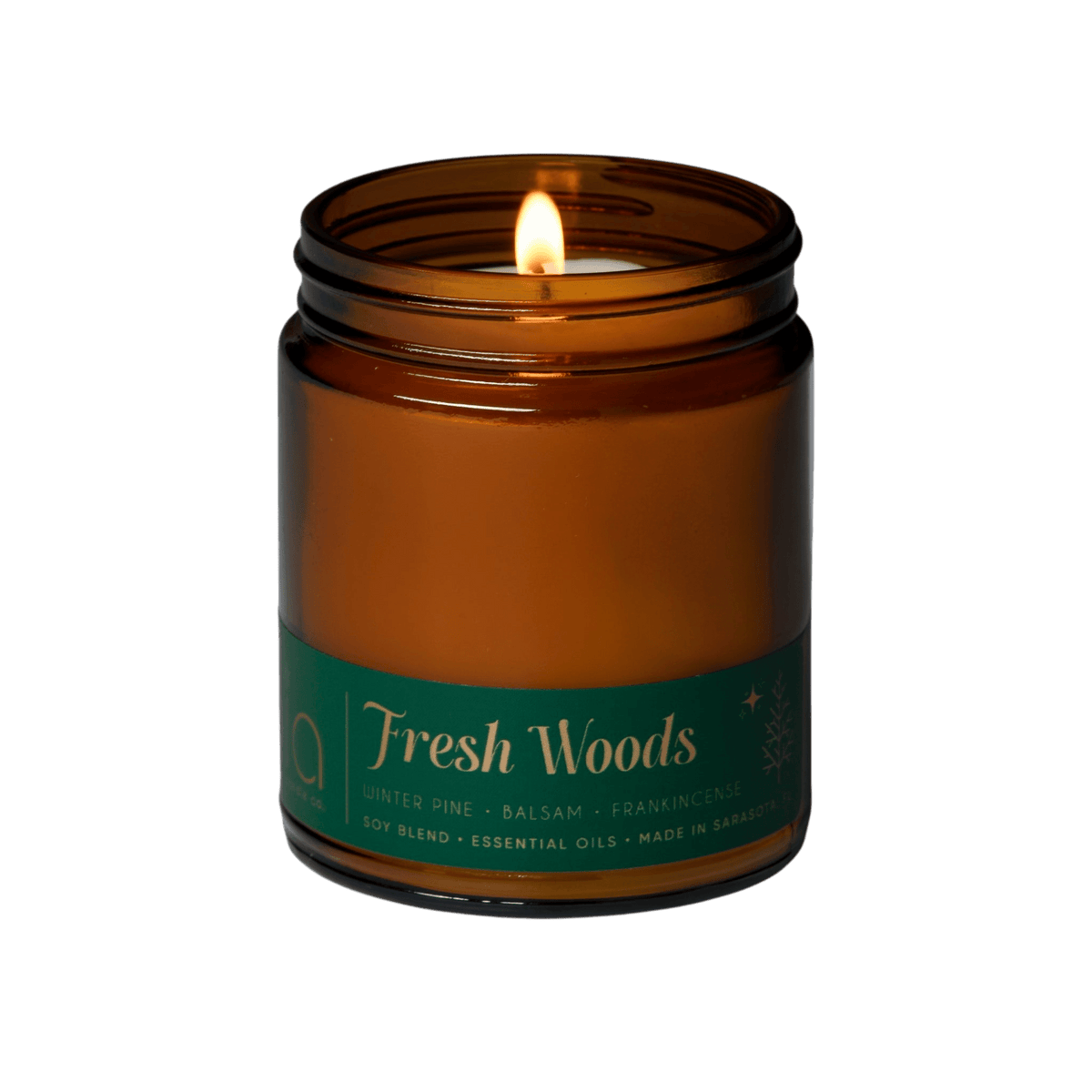 Fresh Woods Holiday Soy Blend Candle — Christmas Tree, Pine & Balsam - Che Cose Belle