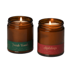 Fresh Woods + Holidays Holiday Duo — 2-Piece Christmas Soy Blend Candle Set - Che Cose Belle