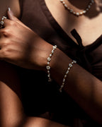 Freshwater Pearl and Flower Beaded Bracelet - Che Cose Belle