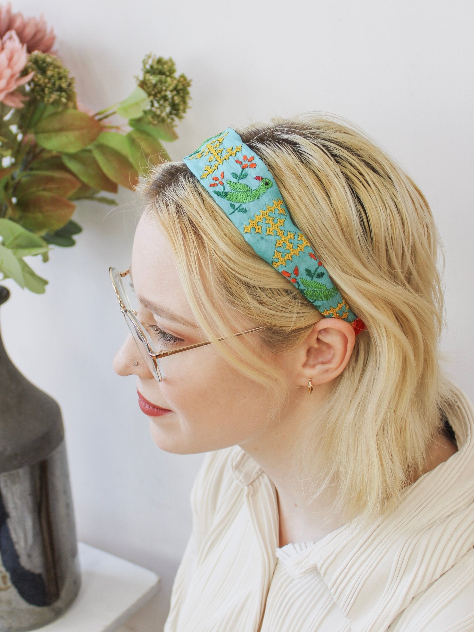 Frida Embroidered Headband - Che Cose Belle