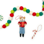 Ginny and Chris Boho Mouse Eco Ornaments - Set of 2