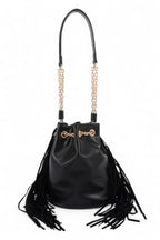 Fringed Accent Boho Bucket Bag - Che Cose Belle