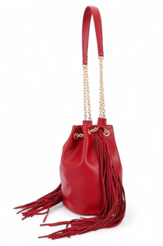 Fringed Accent Boho Bucket Bag - Che Cose Belle