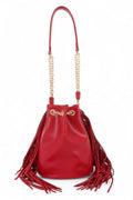 Fringed Accent Boho Bucket Bag - Che Cose Belle